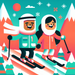 Winter Wonderland Ski Adventure Painting Diamond Kit