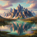 Calming Mountain Reflections Painting By Diamonds Kit