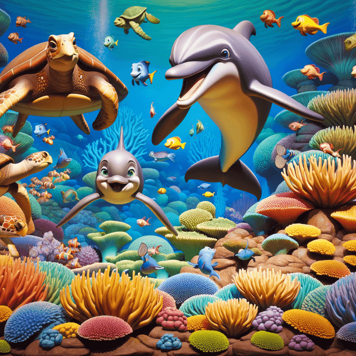 Whimsical Ocean Friends Painting Diamond Kit