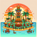 Tropical Tiki Island Diamond Painting