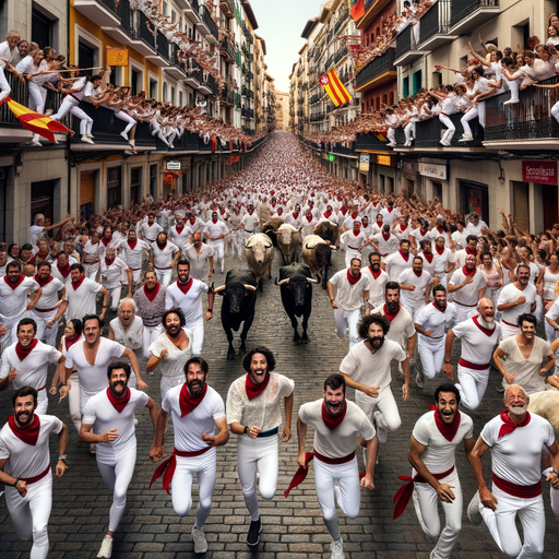 San Fermín Running Of The Bulls - Spain Paint By Diamonds