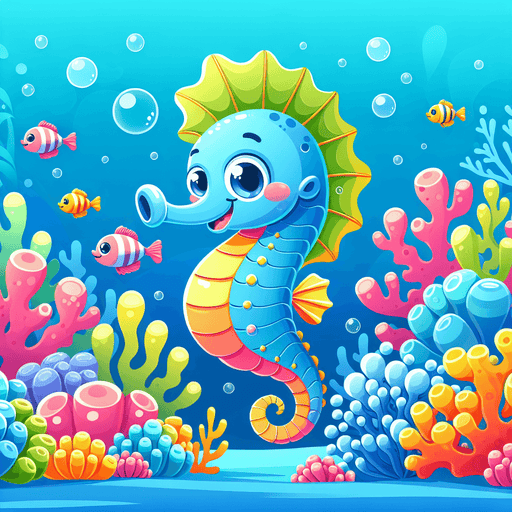 Playful Seahorse Paint By Color