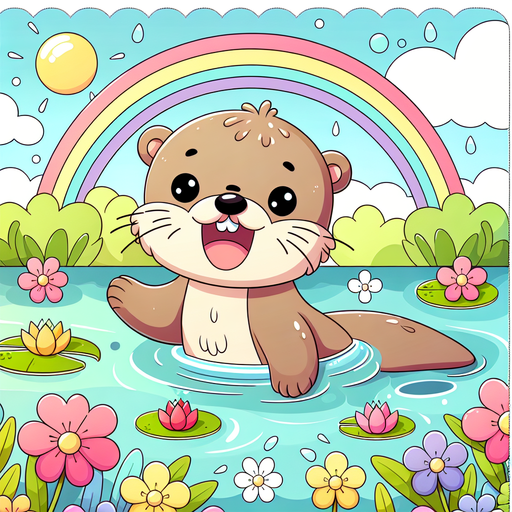 Silly Otter Splash Paint By Diamonds Kits