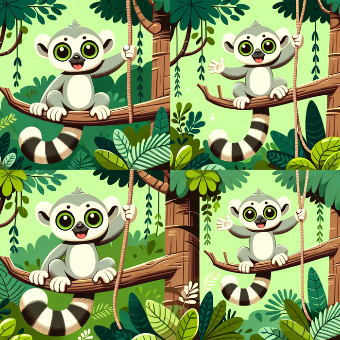 Laughing Lemurs Paint By Diamond