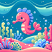 Bubbly Sea Horse Paint By Diamonds Kits