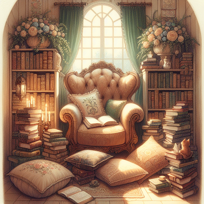 Cozy Reading Corner Paint By Diamonds Kits