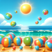 Bouncy Beach Ball Fun Paint By Diamonds Art