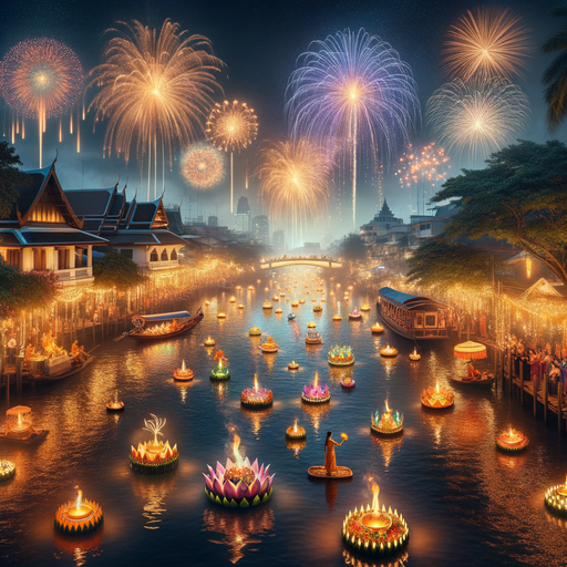 Loi Krathong Festival - Bangkok Painting Diamond Kit