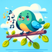 Singing Bird Painting By Diamonds Kit