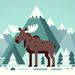 Mountain Explorer's Moose Adventure Paint By Diamond