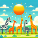 Sunny Savannah Safari Paint By Diamonds Kits