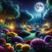 Dreamy Moonlit Garden Paint By Diamonds