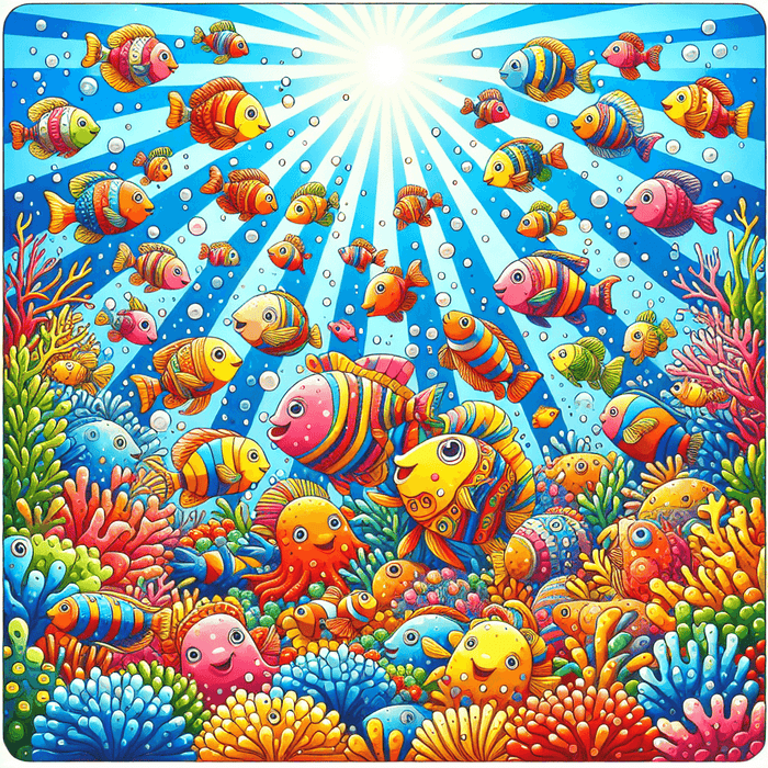 Funky Fish Fiesta Paint By Color