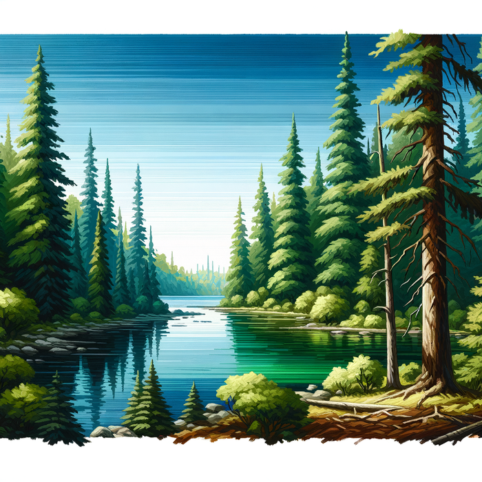 Northern Forest Refuge Paint By Color