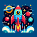 Space Explorer Rocket Paint By Color