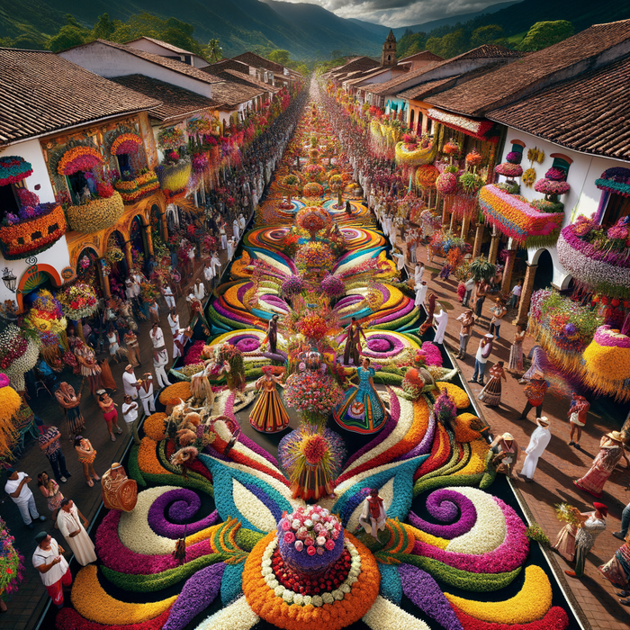 The Flower Festival Of Guatapé Paint By Diamonds Kits