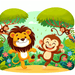 Dancing Jungle Animals Painting By Diamonds Kit