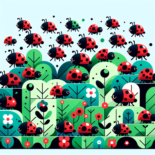 Garden Parade With Dancing Ladybugs Paint By Diamond