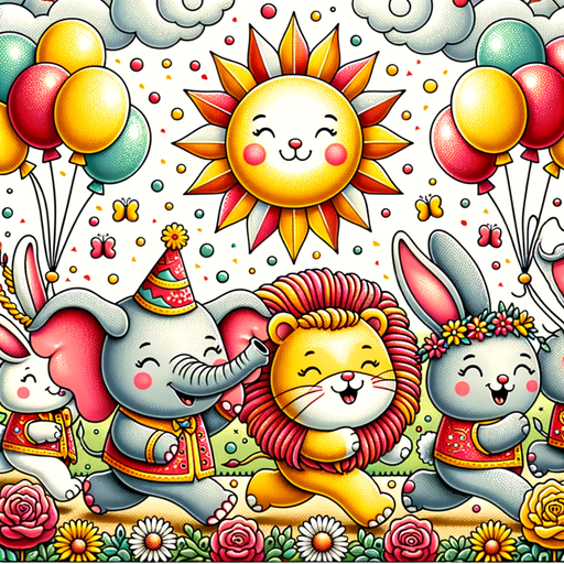 Lively Animal Parade Paint By Diamonds Art