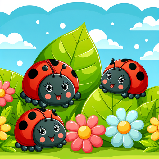 Joyful Ladybug Garden Paint By Diamonds Kits