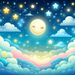 Charming Night Sky Dreams Paint By Color