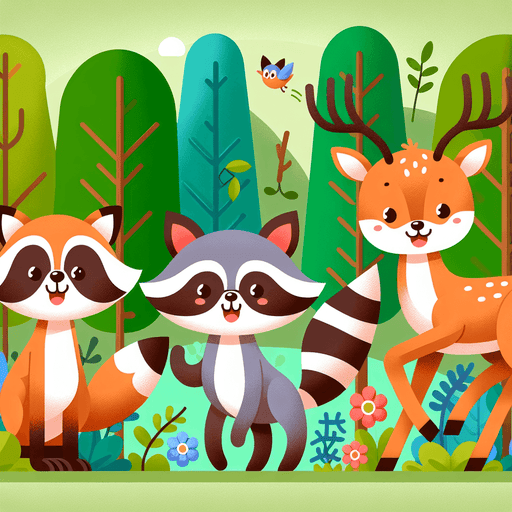 Friendly Woodland Creatures Painting By Diamonds Kit