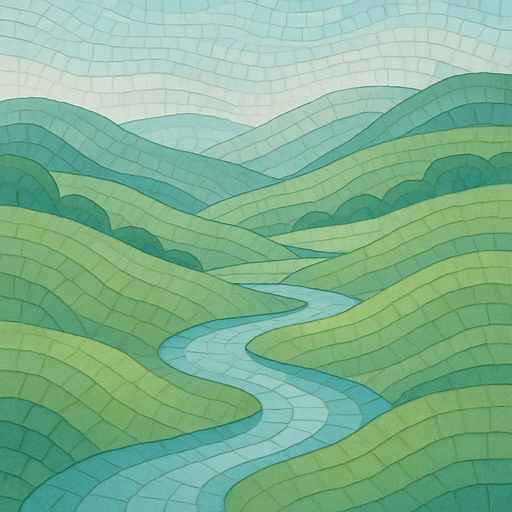 Landscape Serenity Mosaic Painting Diamond Kit
