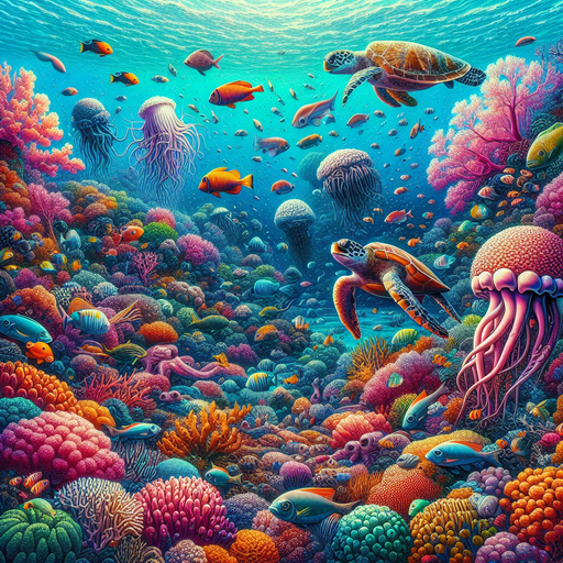 Vivid Undersea Garden Painting Diamond Kit