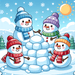 Sunny Snowmen Paint By Color