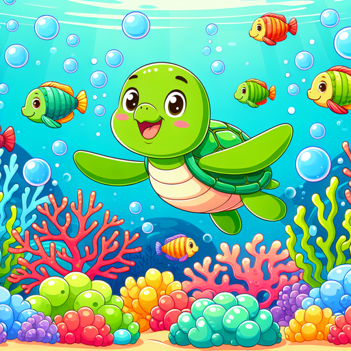 Adventure With Friendly Turtles Paint By Diamonds Kits