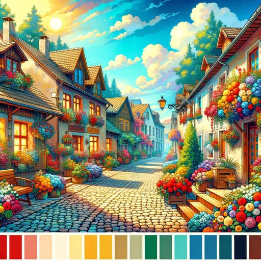 Charming Little Town Paint By Color