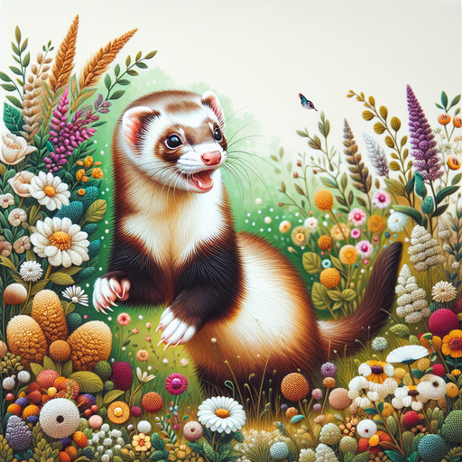 Curious Ferret Frolic Painting By Diamonds Kit