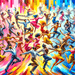 Energetic Dance Performance Diamonded Painting Kits