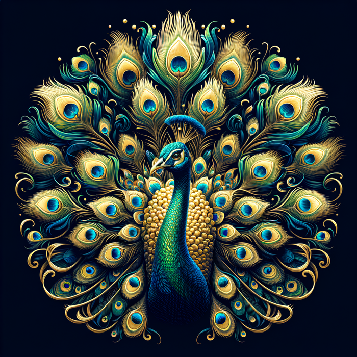 Elegant Peacock Dance Paint By Color