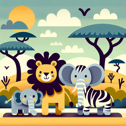 Super Safari Friends Paint By Diamonds Kits