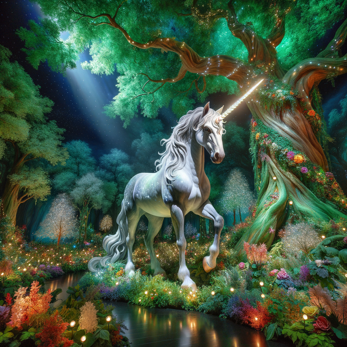 Enchanted Forest Unicorn 5D DIY Paint By Diamond Kit