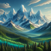 Peaceful Mountain Peaks Paint By Diamonds Kits