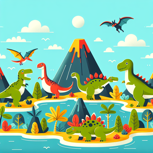 Dinosaur Island Adventure Paint By Diamond