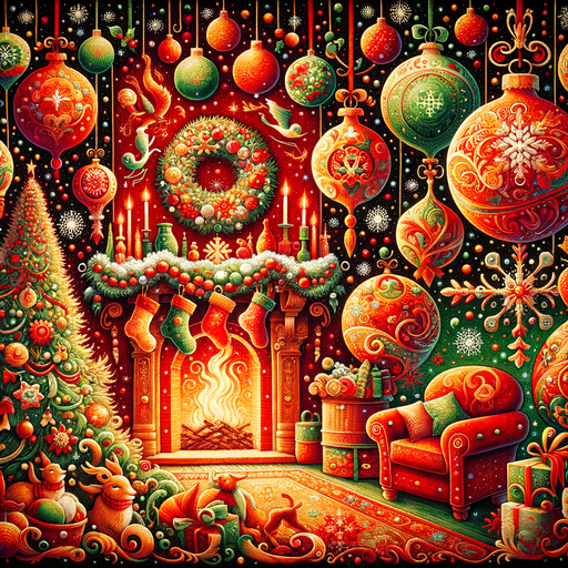 Christmas Whimsy Tapestry Painting Diamond Kit