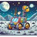 Lunar Rover Expedition Painting By Diamonds Kit