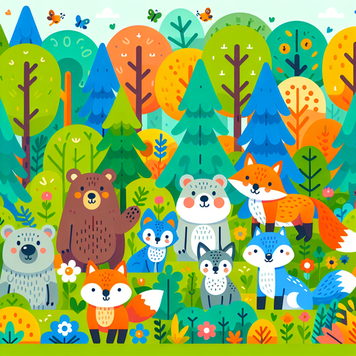 Friendly Forest Fun Paint By Diamonds Art