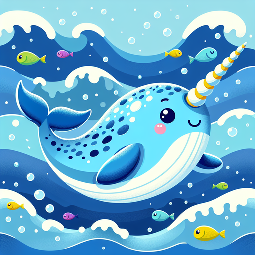 Adorable Narwhal Paint By Diamond