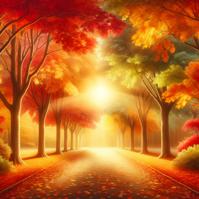 Autumn Pathway Delight Painting Diamond Kit