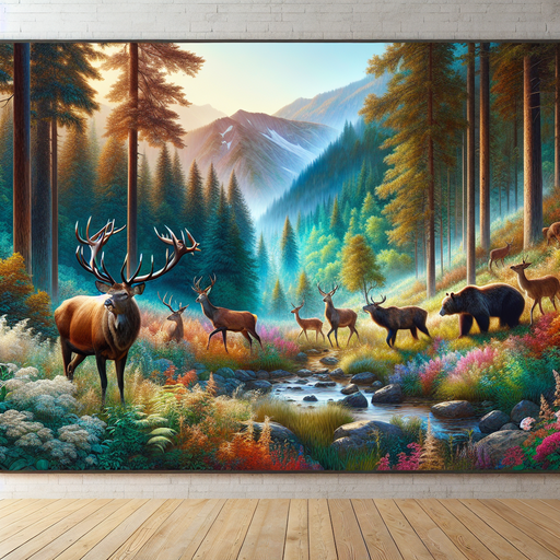 Majestic Wildlife Retreat Paint By Diamonds Art