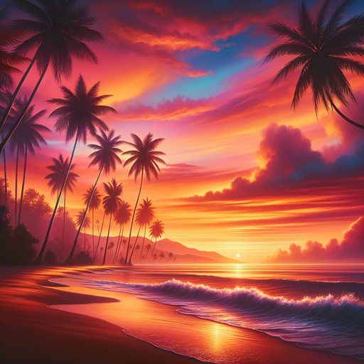 Sunset Beach Paradise Painting Diamond Kit