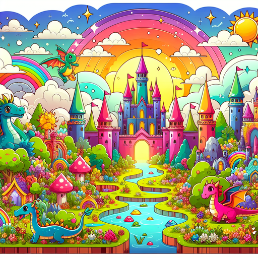 Whimsical Fantasy Land Painting Diamond Kit