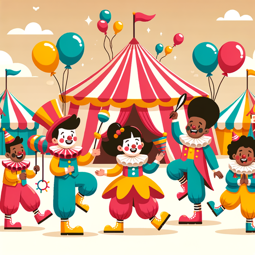 Silly Circus Clowns Painting Diamond Kit