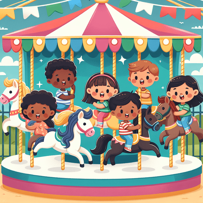 Merry-Go-Round Carousel Paint By Diamond
