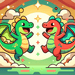 Dancing Dragons Diamond Painting