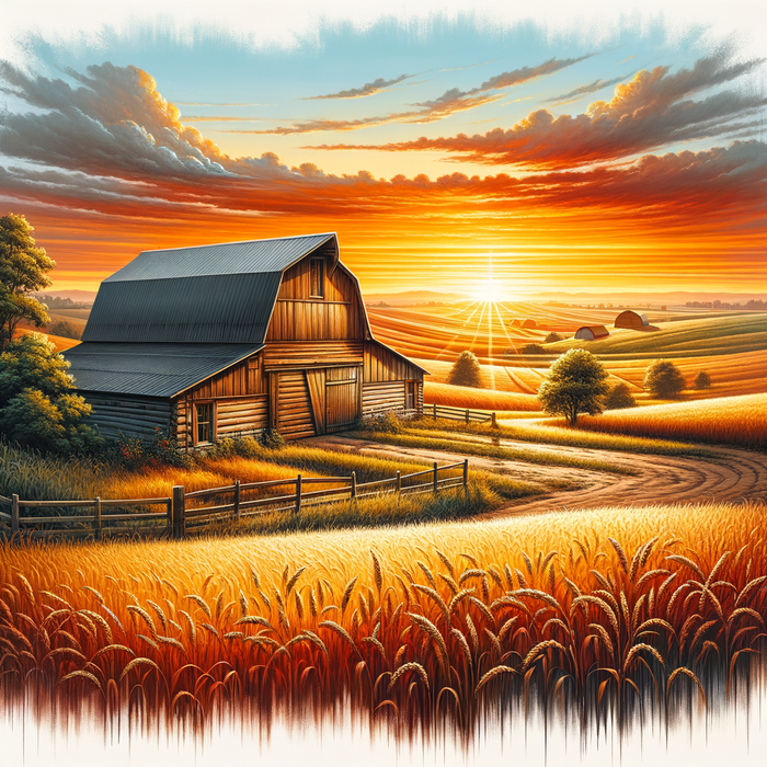 Rural Sunset Paint By Color